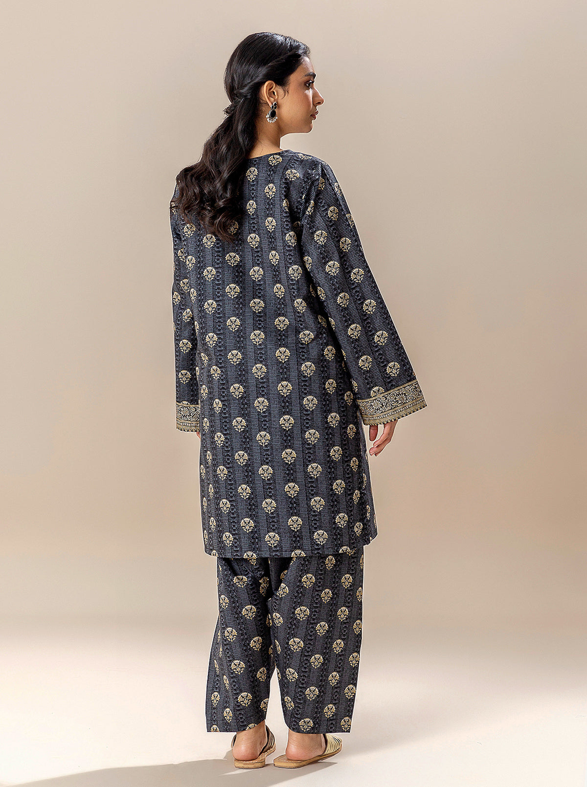2 Piece Printed Lawn Suit-Coal Secret (Unstitched)