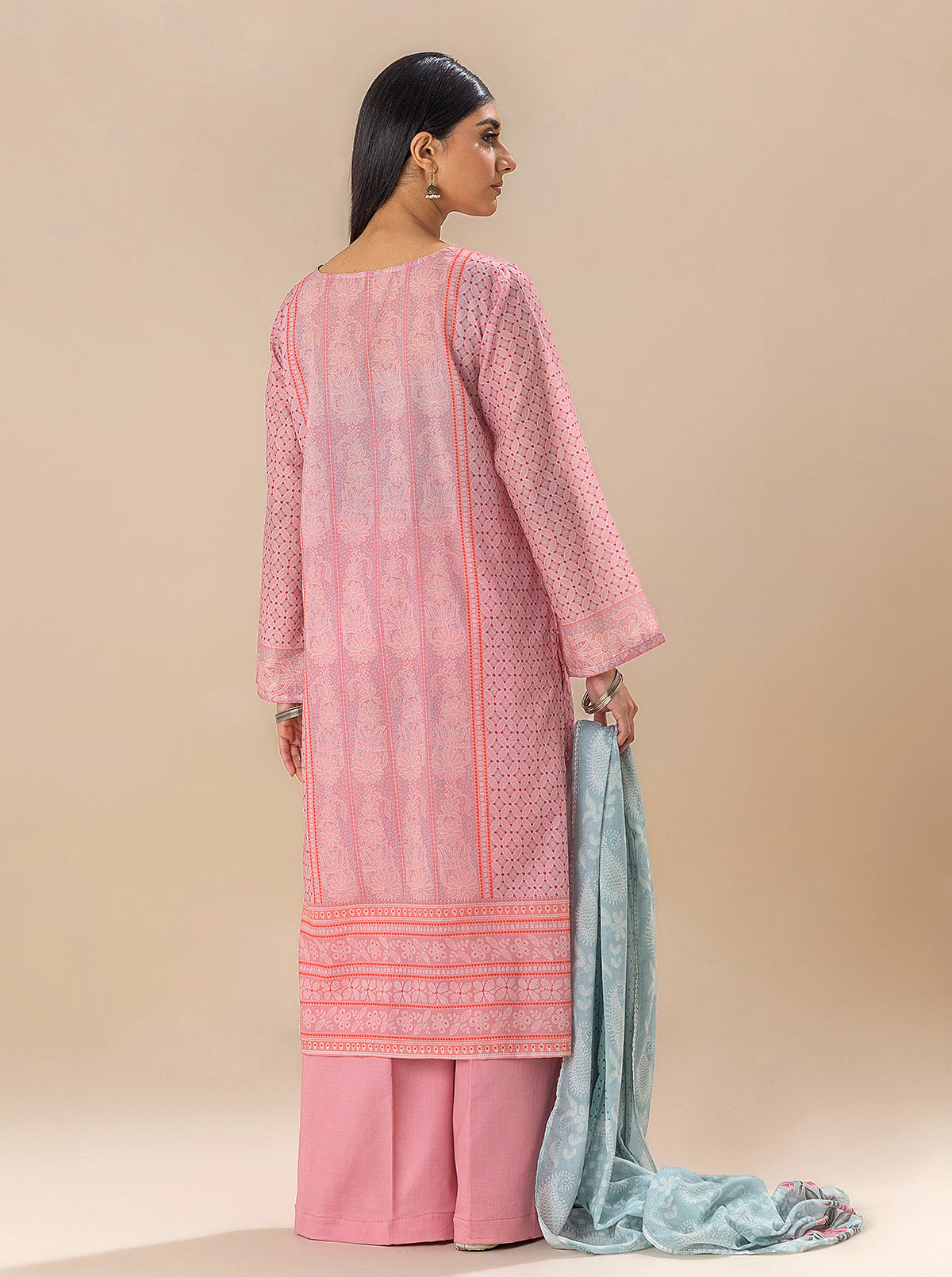 3 Piece Printed Lawn Suit-Serene Needle (Unstitched)