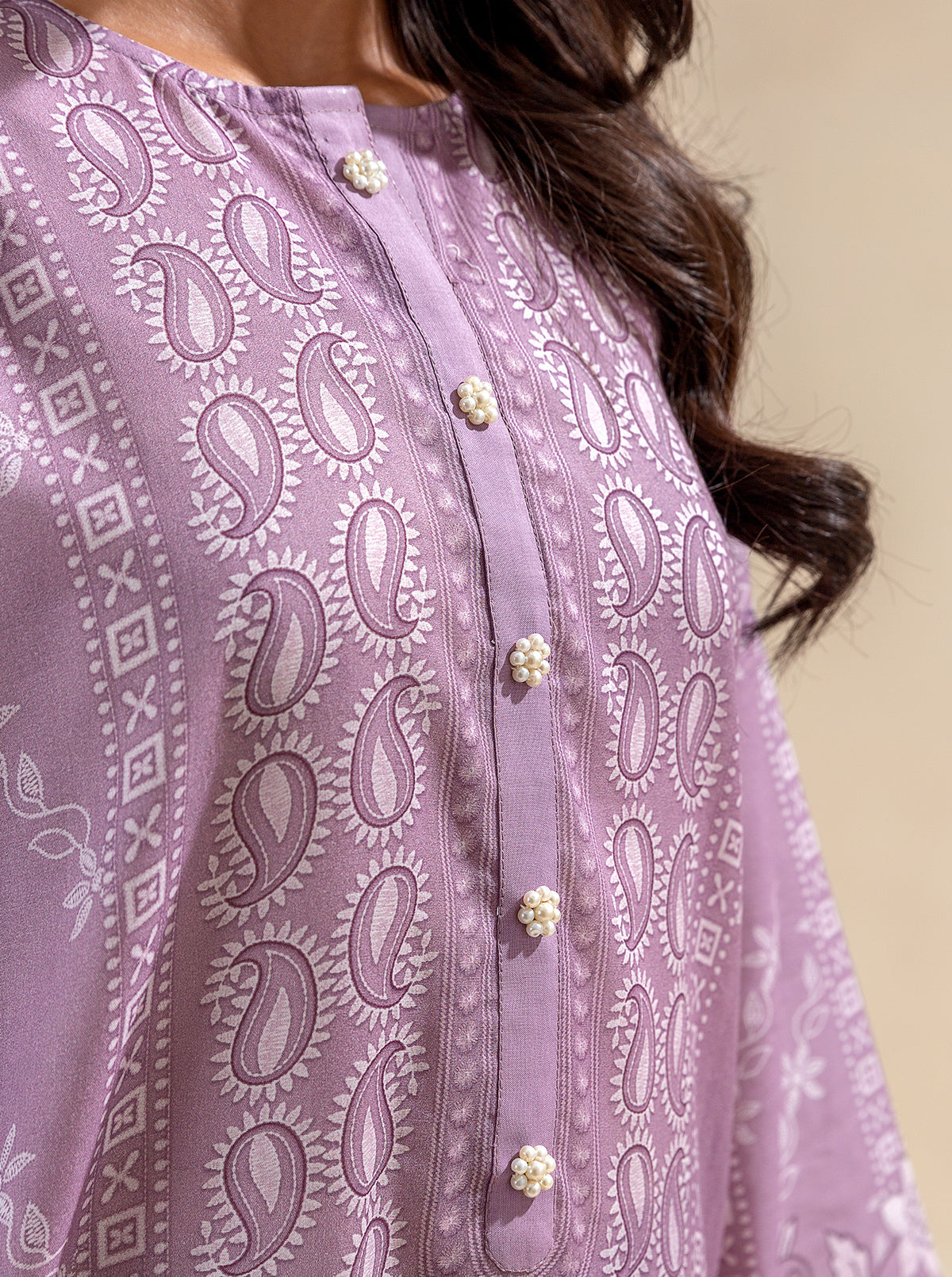 3 Piece Printed Lawn Suit-Evening Rose (Unstitched)