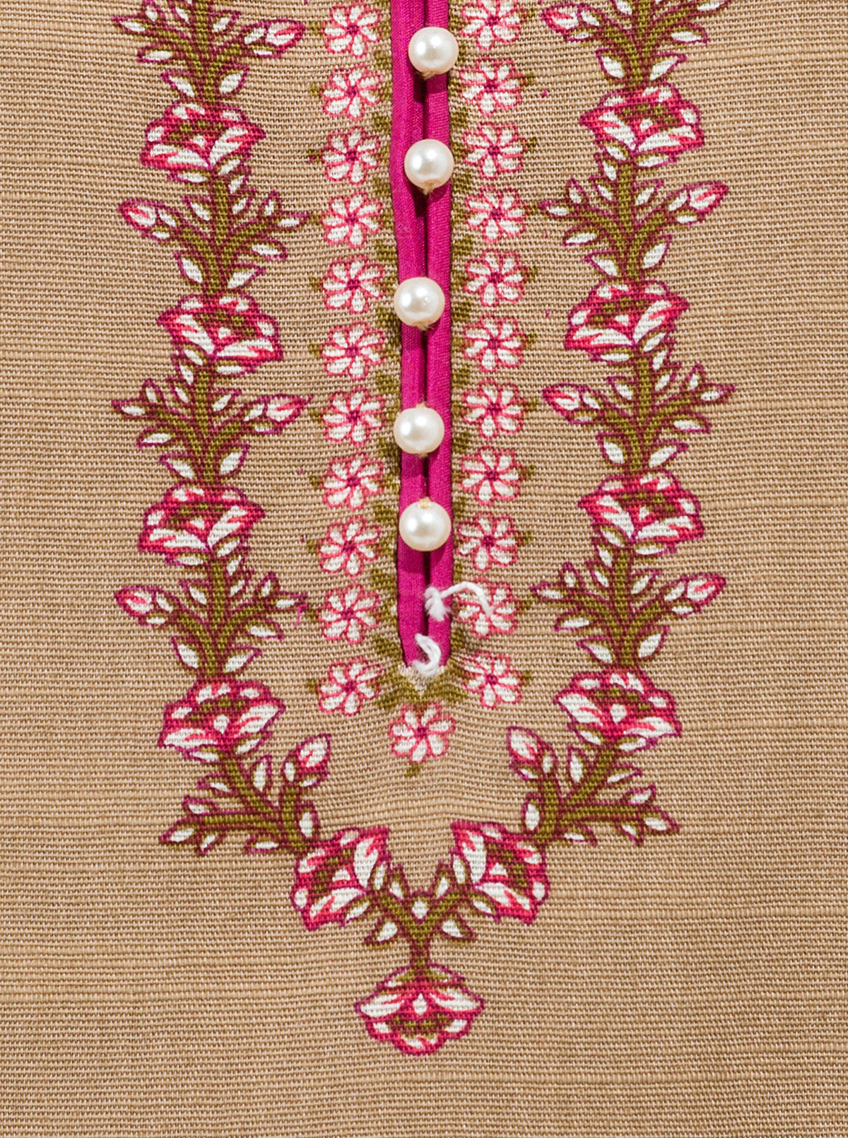 3 Piece - Printed Khaddar Suit - Delicate Vintage