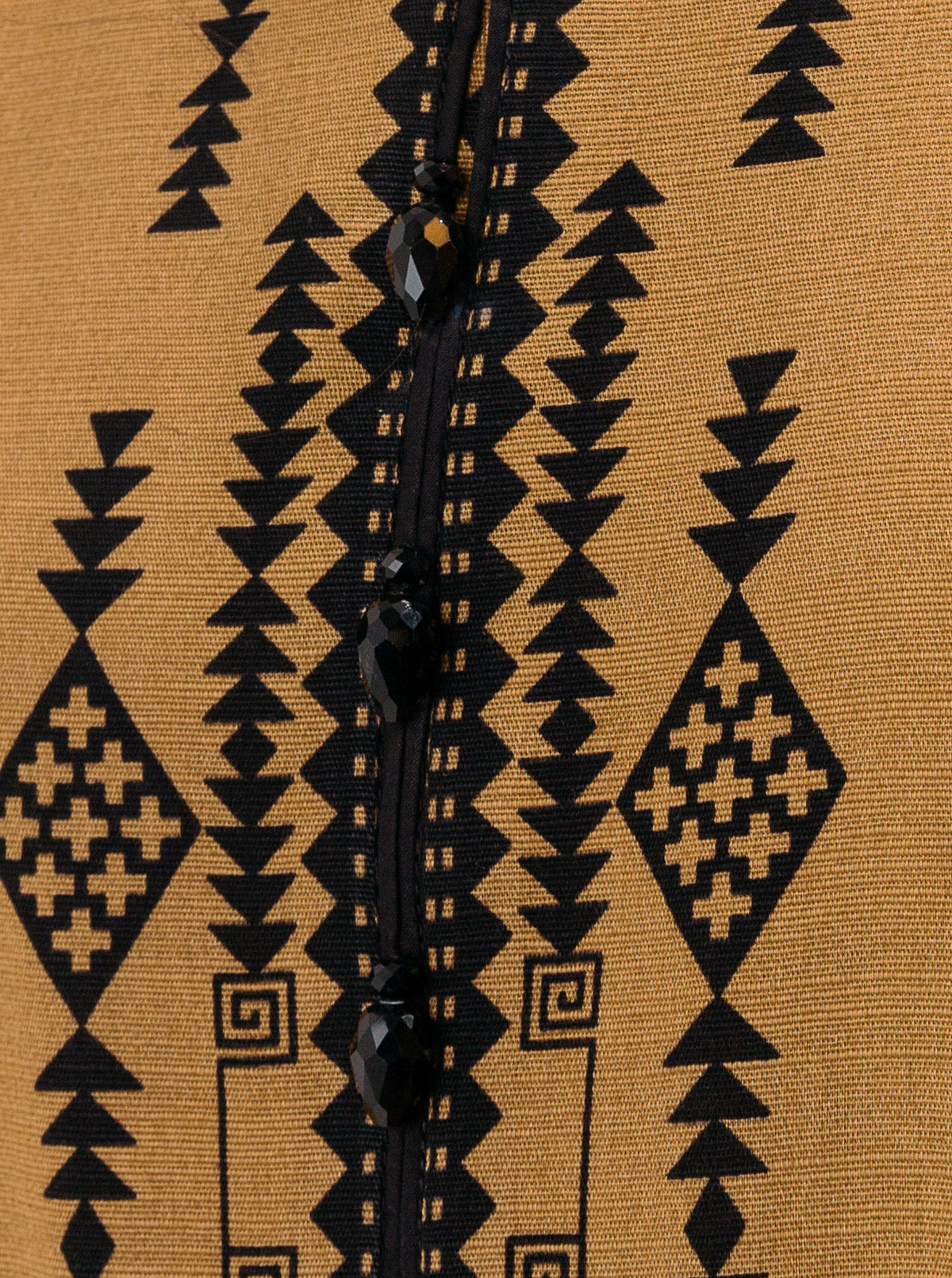 3 Piece - Printed Khaddar Suit - Oriental Gold