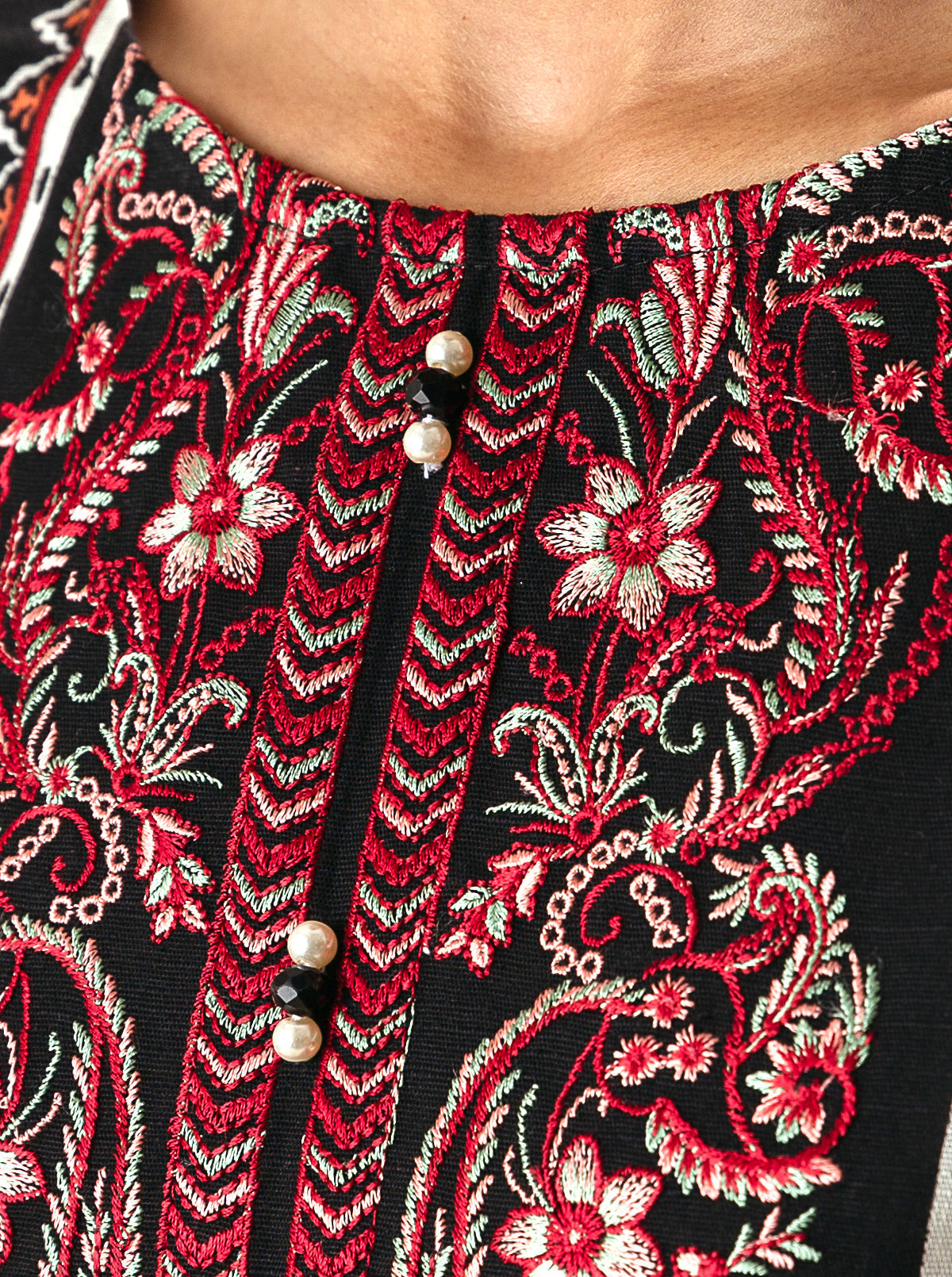 3 Piece - Embroidered Khaddar Suit - Smokey Quartz