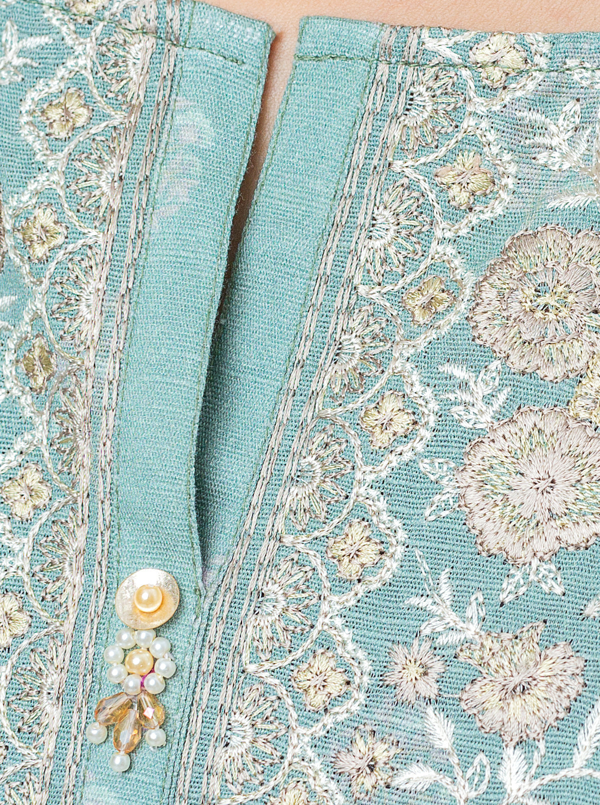 2 Piece Embroidered Khaddar Suit-Sea Decor (Unstitched)