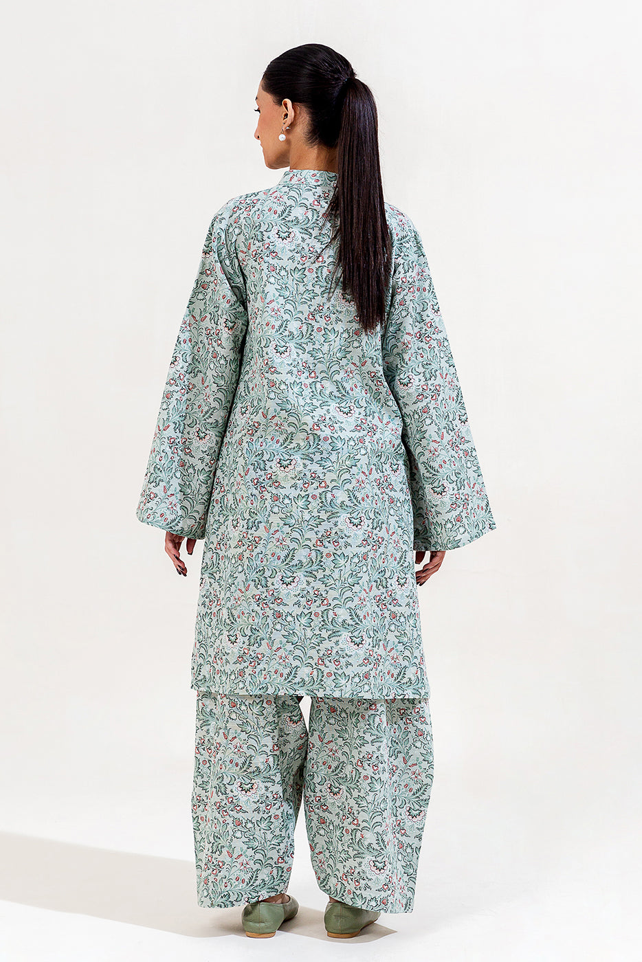 2 Piece Printed Khaddar Suit-Jacobean Pearl (Unstitched)