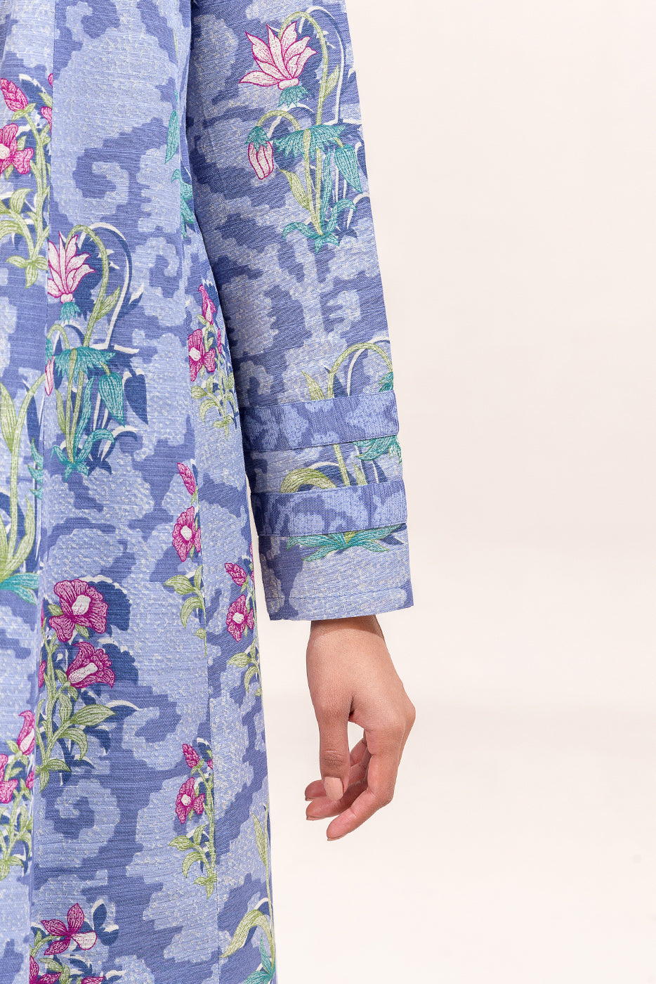 2 Piece Printed Khaddar Suit-Flint Haze (Unstitched)