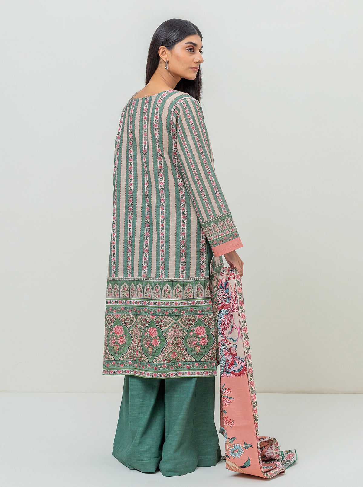 2 Piece Printed Khaddar Suit-Lineage Leaf (Unstitched)