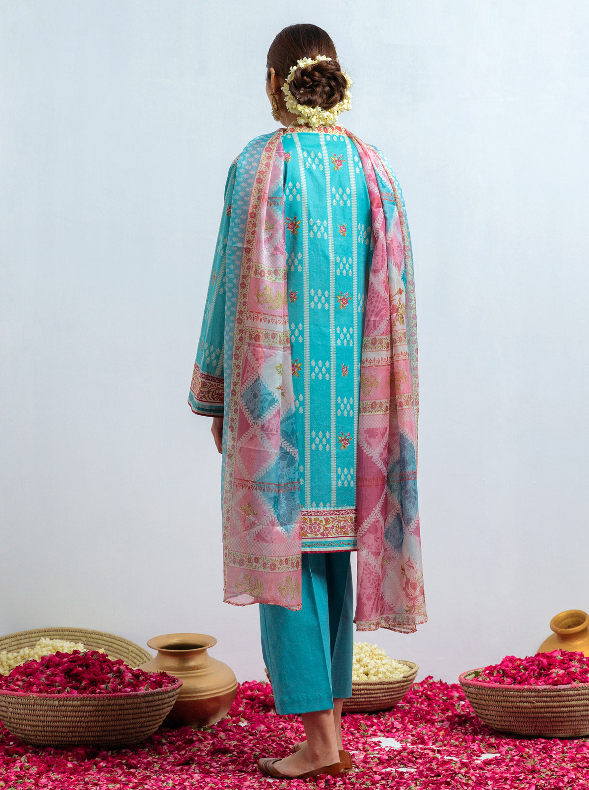 3 Piece - Printed Lawn Suit - Wonder Blush