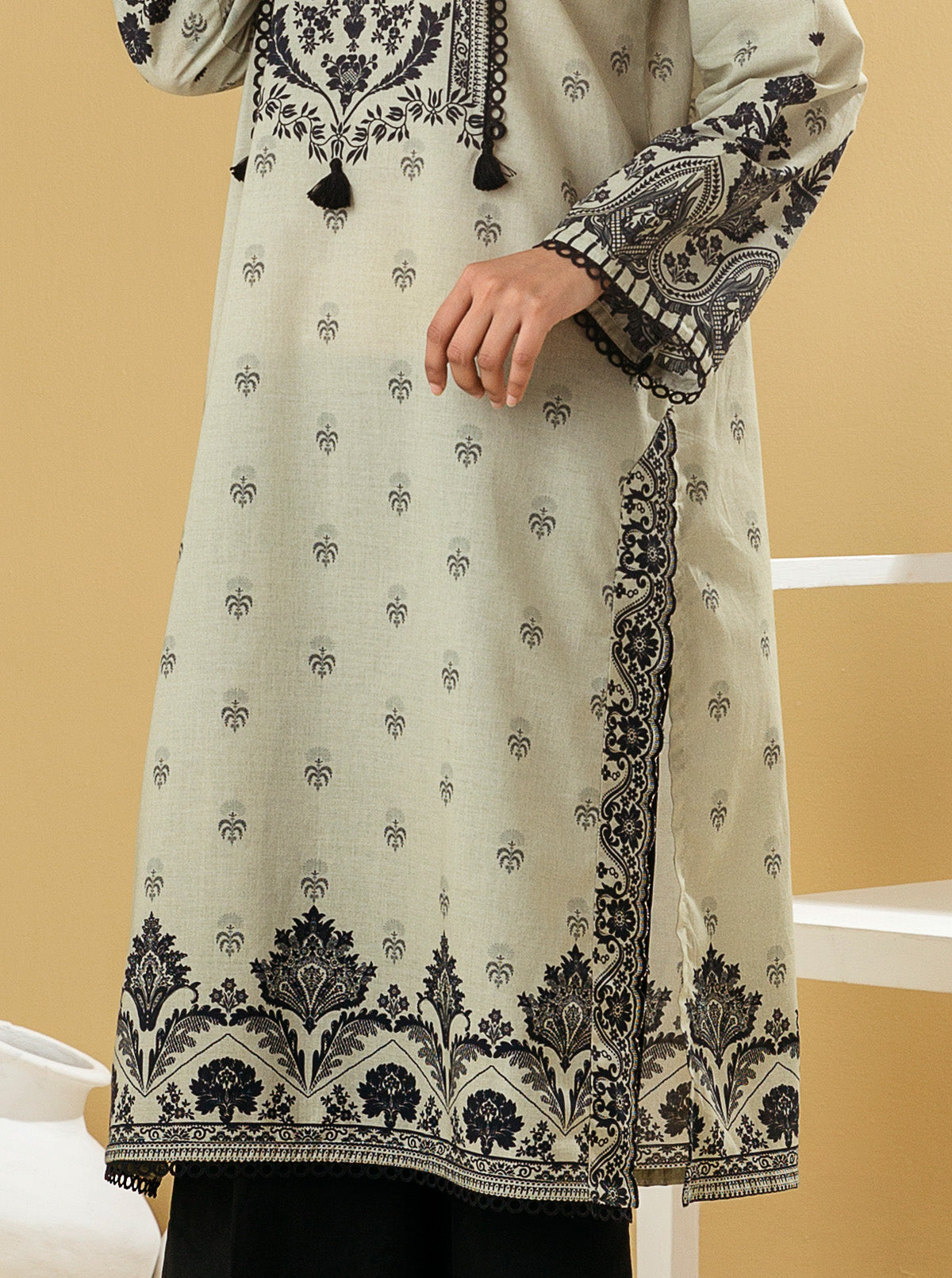 1 PIECE - PRINTED LAWN SHIRT - MAJESTIC BLOOM