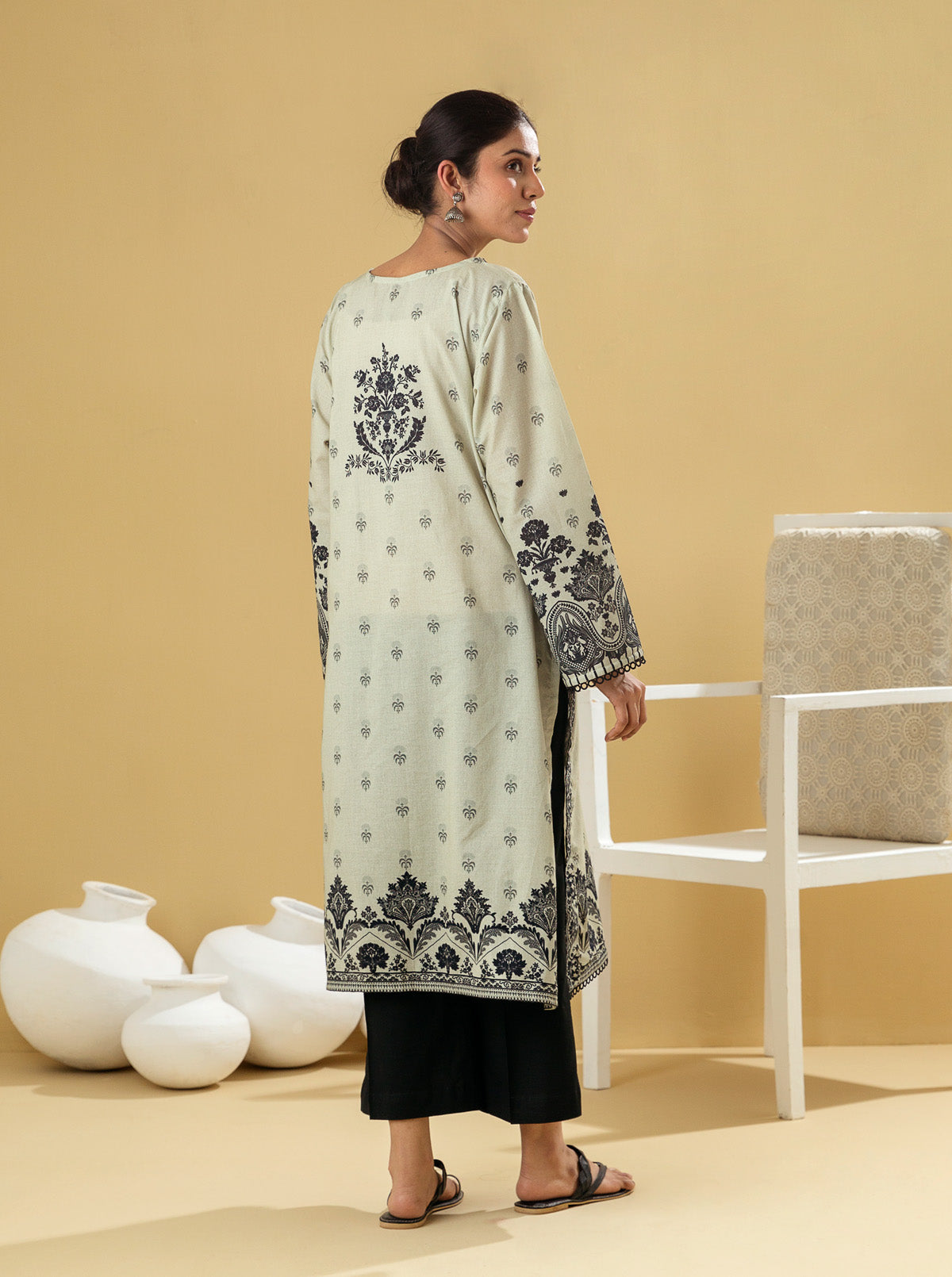 1 PIECE - PRINTED LAWN SHIRT - MAJESTIC BLOOM