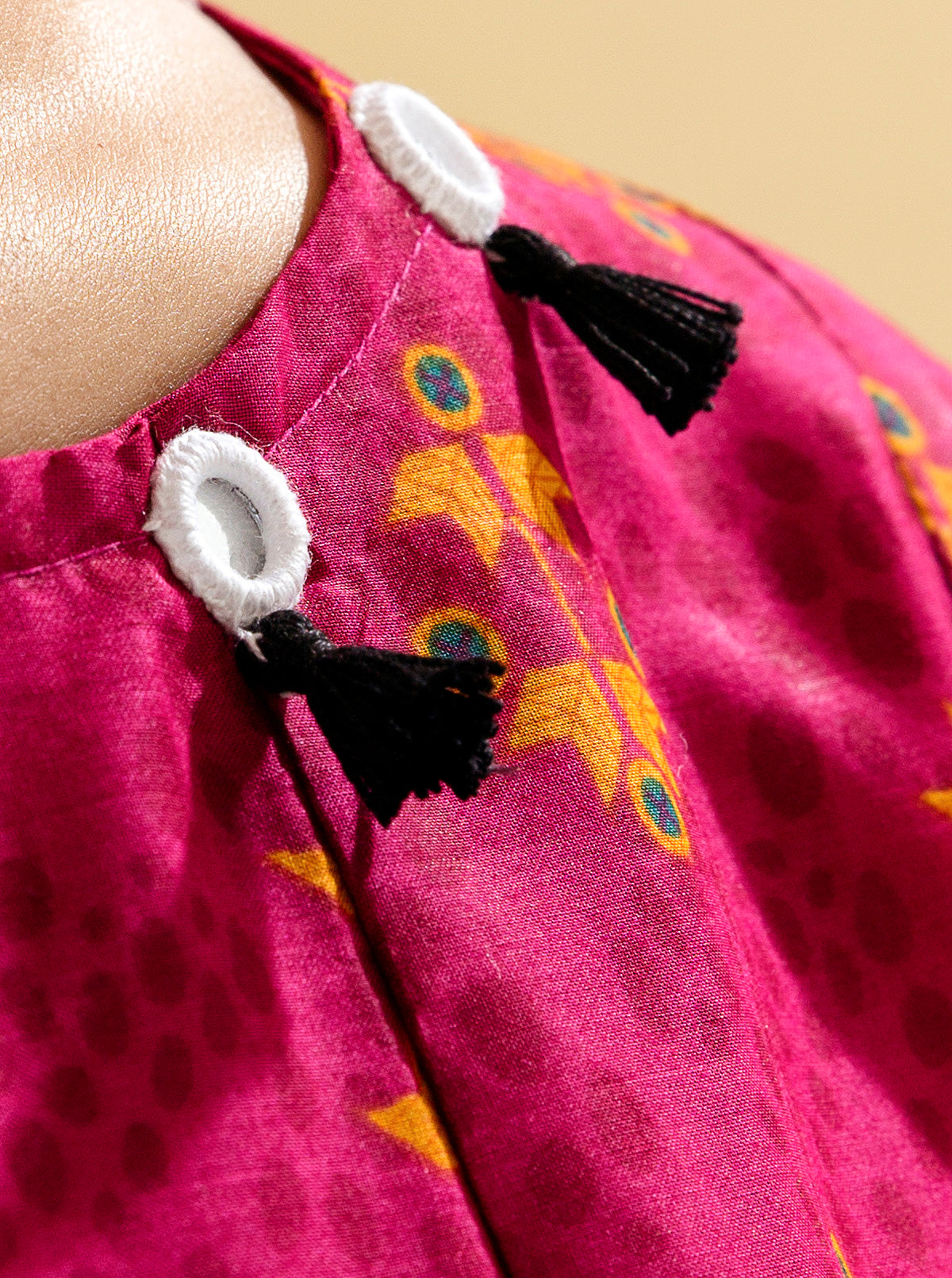 2 Piece - Printed Lawn Suit - Raspberry Pink