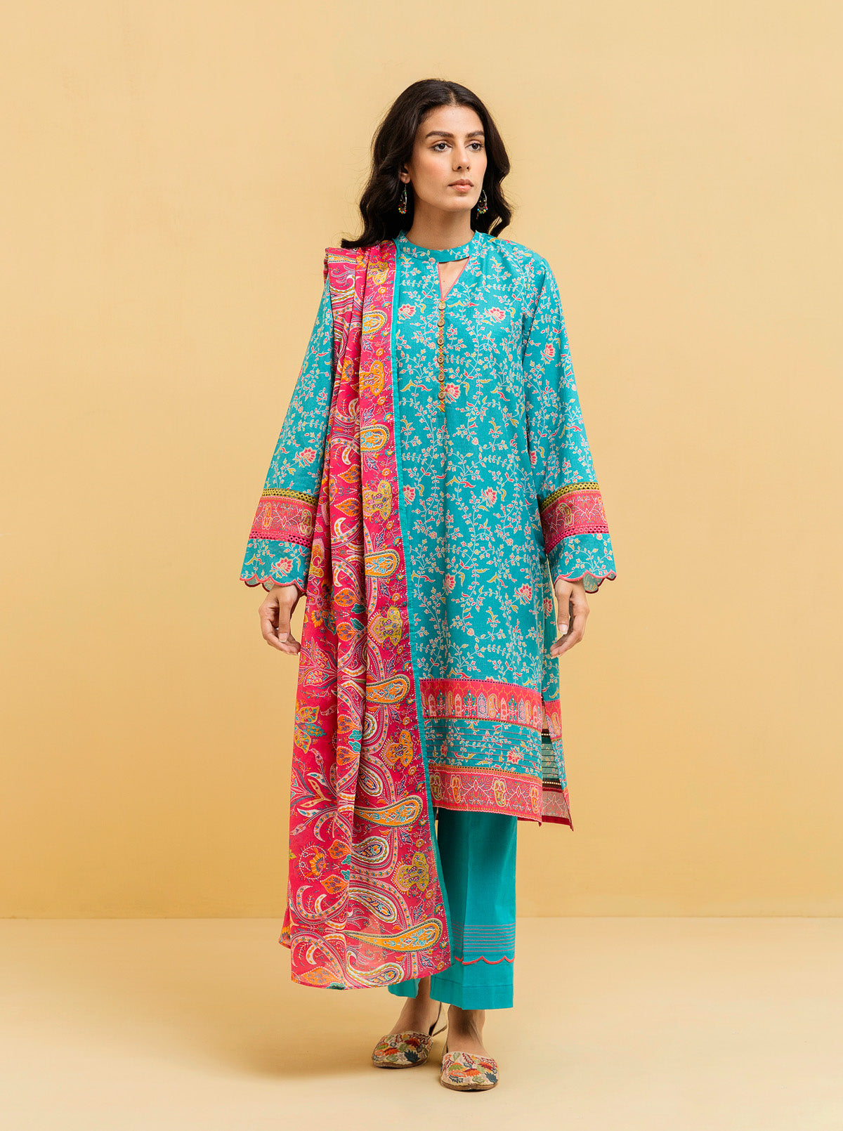 2 Piece - Printed Lawn Suit - Magical Florals