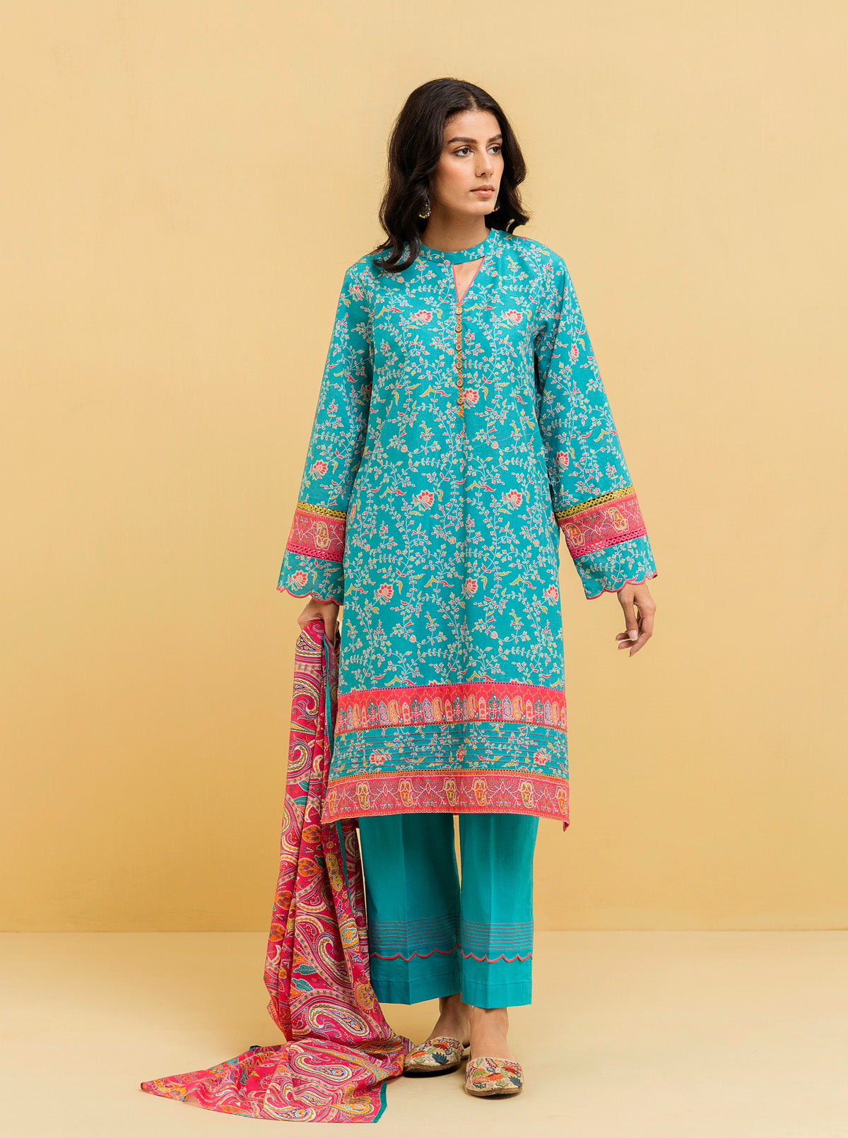 2 Piece - Printed Lawn Suit - Magical Florals