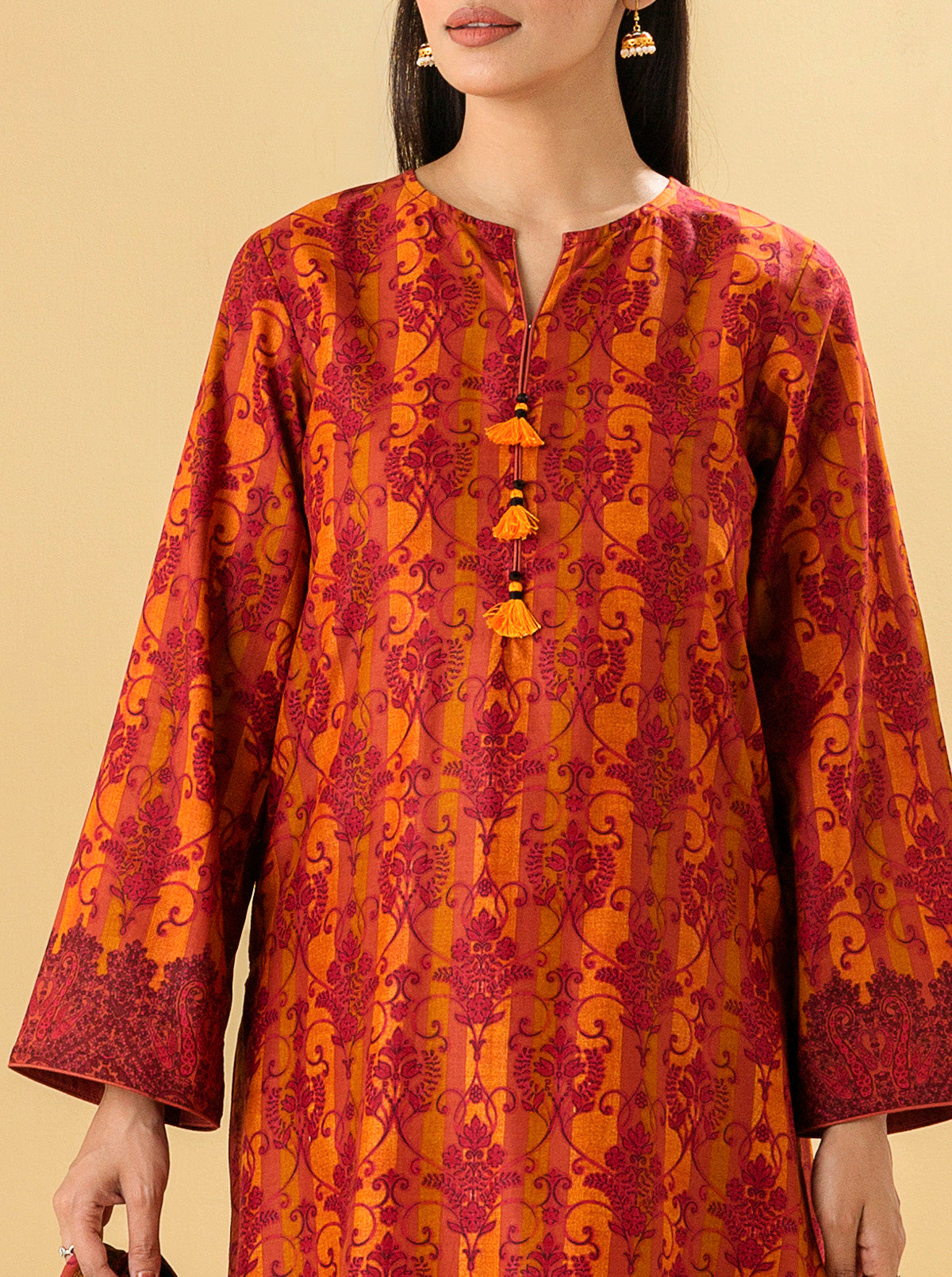 3 Piece - Printed Lawn Suit - Antique Treasure