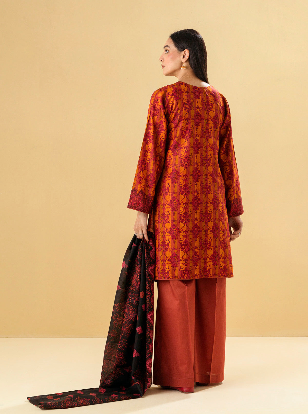 3 Piece - Printed Lawn Suit - Antique Treasure