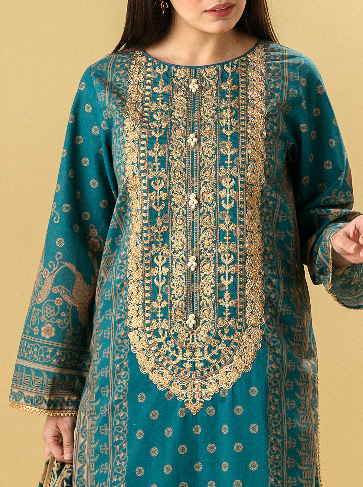 3 PIECE - EMBROIDERED LAWN SUIT - MYTHIC ENTHIC