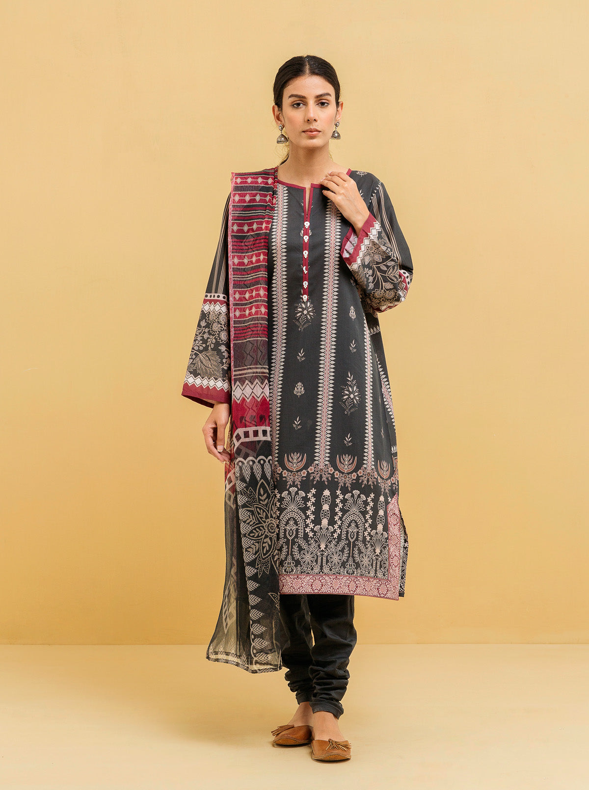 3 Piece - Printed Lawn Suit - Grace Gloria