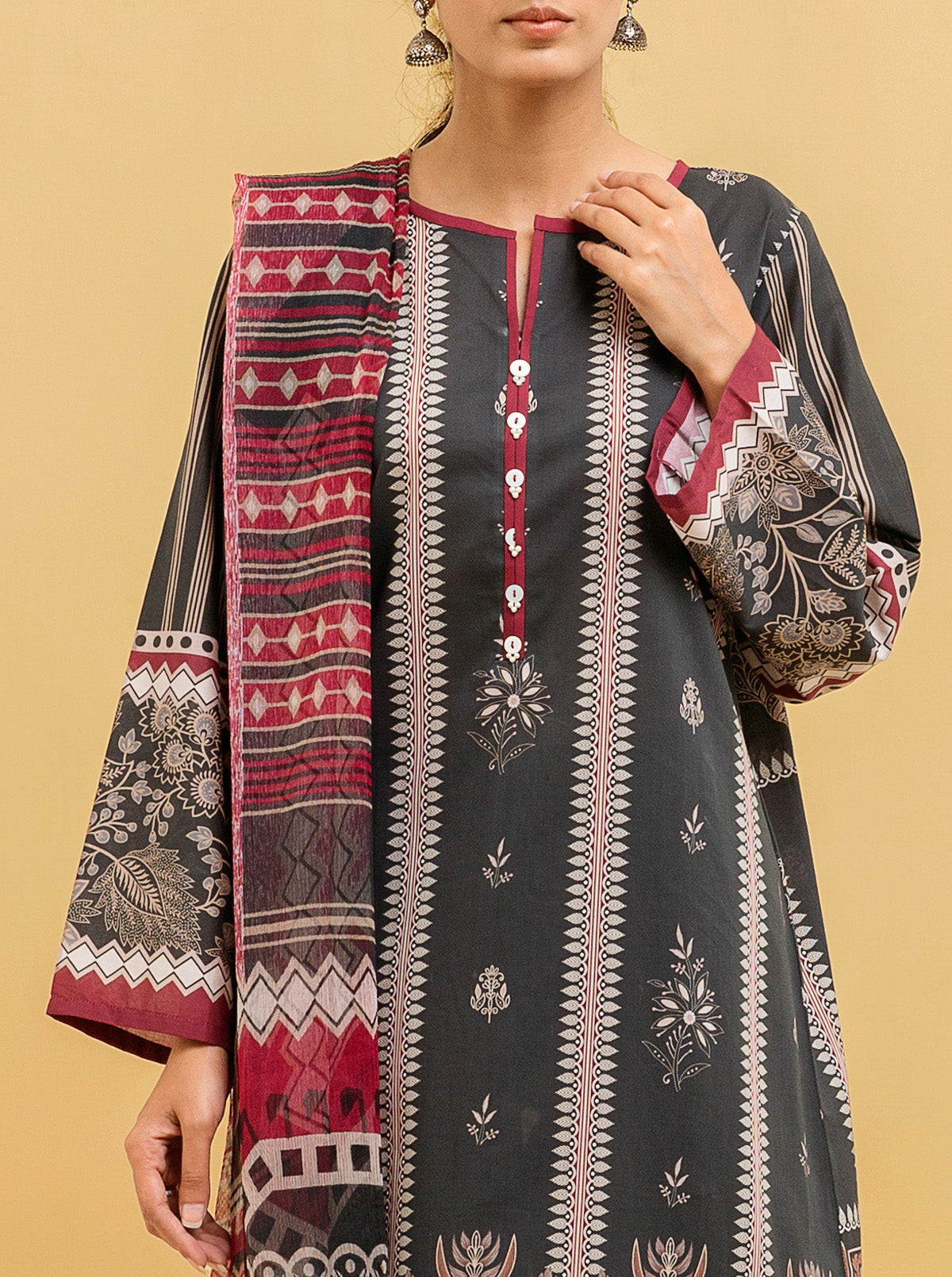 3 Piece - Printed Lawn Suit - Grace Gloria