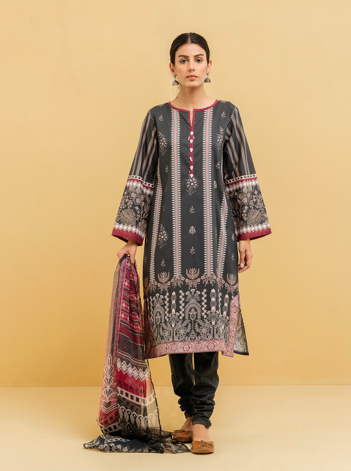 3 Piece - Printed Lawn Suit - Grace Gloria
