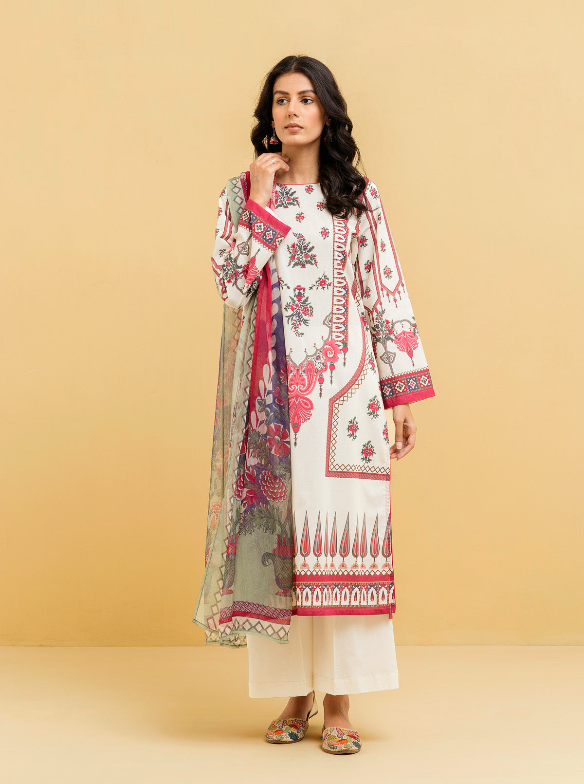 3 Piece - Printed Lawn Suit - Spring Delight