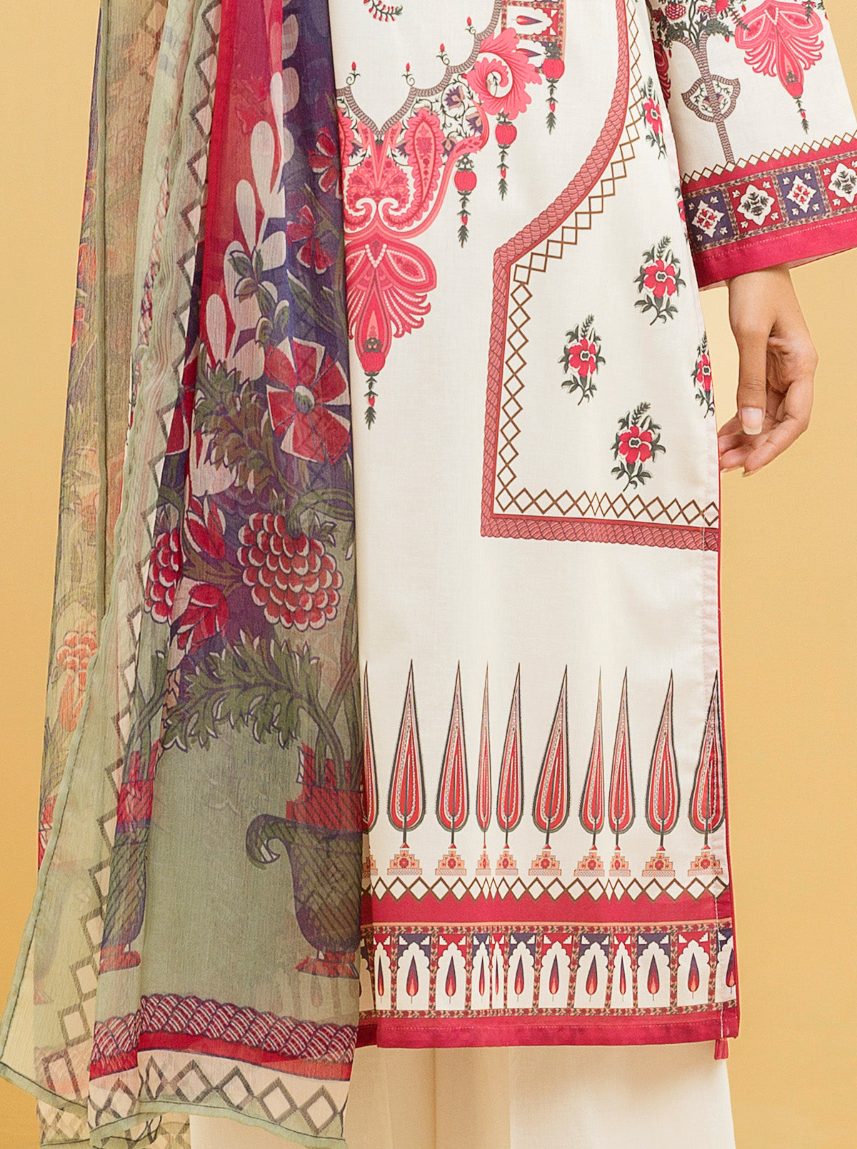 3 Piece - Printed Lawn Suit - Spring Delight