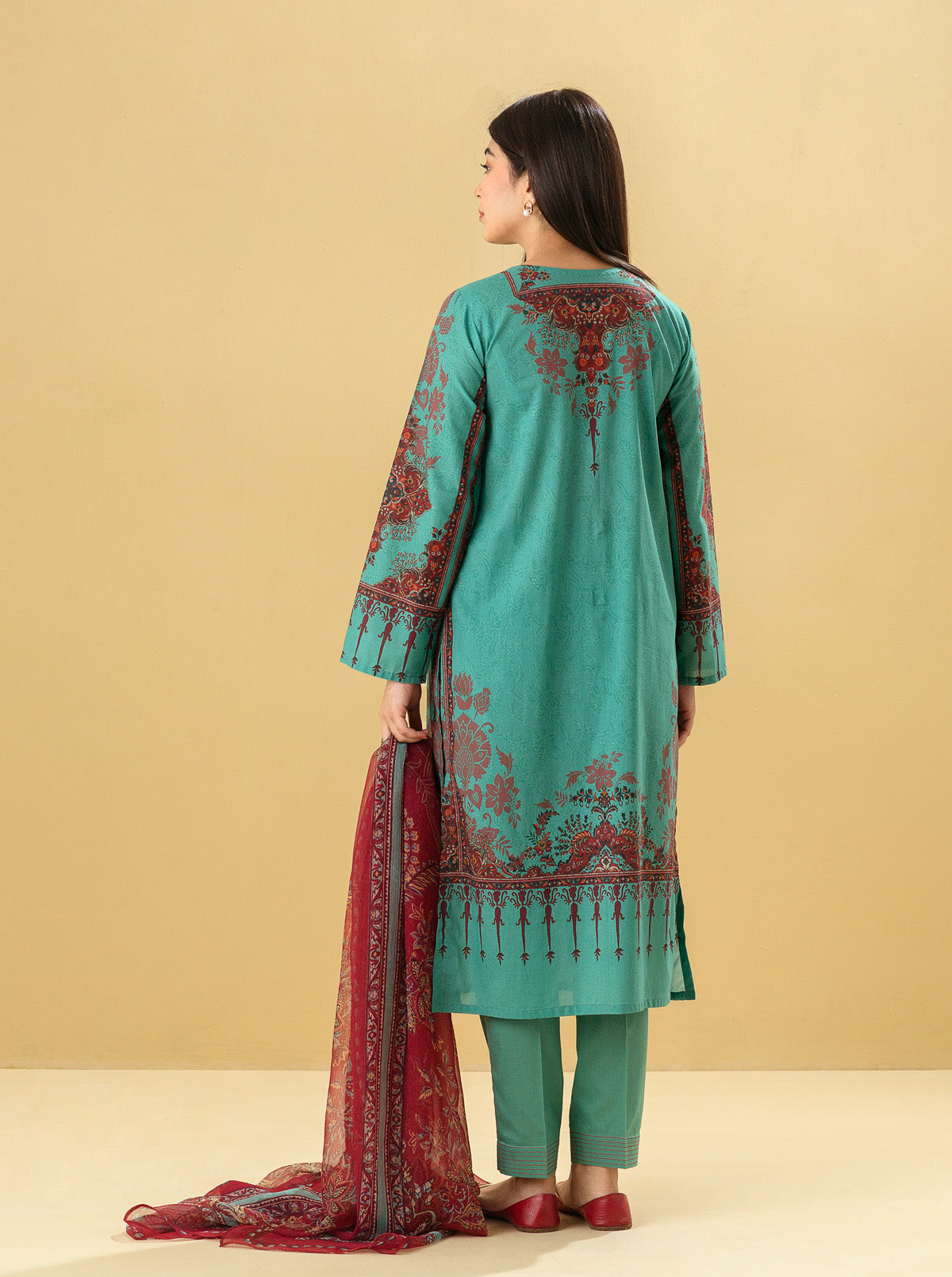 3 Piece - Printed Lawn Suit - Tribal Chic