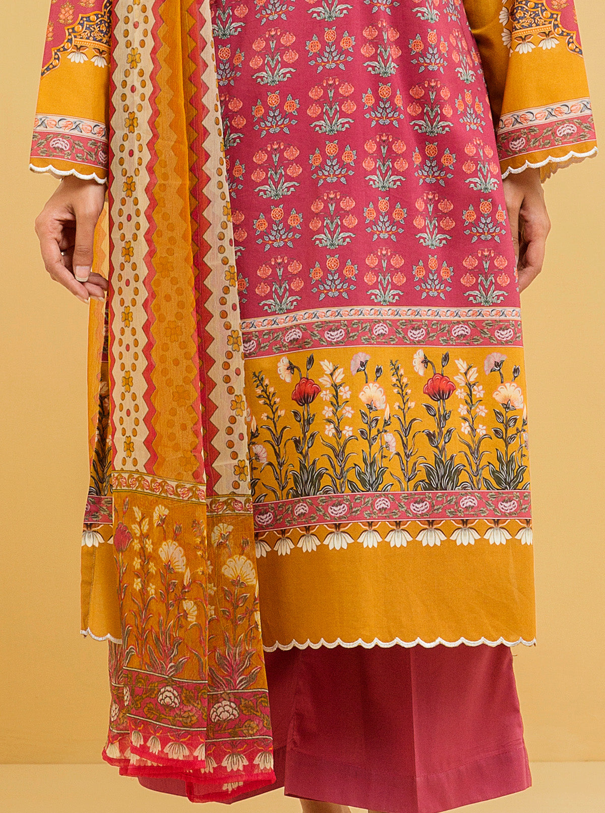3 Piece - Printed Lawn Suit - Blooming Bouquet
