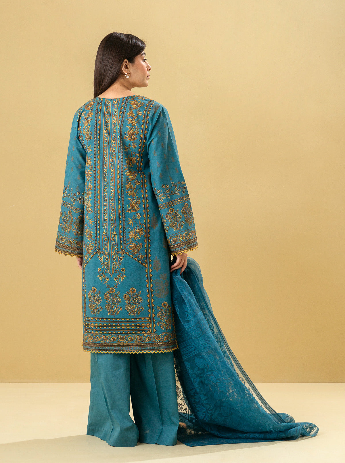 3 Piece - Embroidered Lawn Suit - Antique Charm