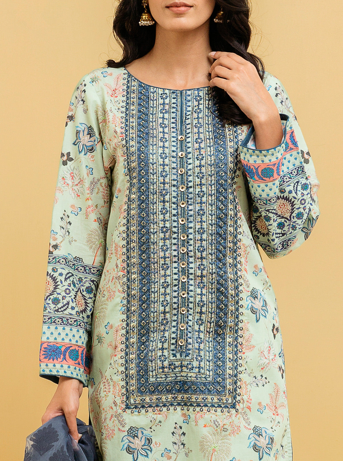 3 Piece - Embroidered Lawn Suit - Chintz Charm