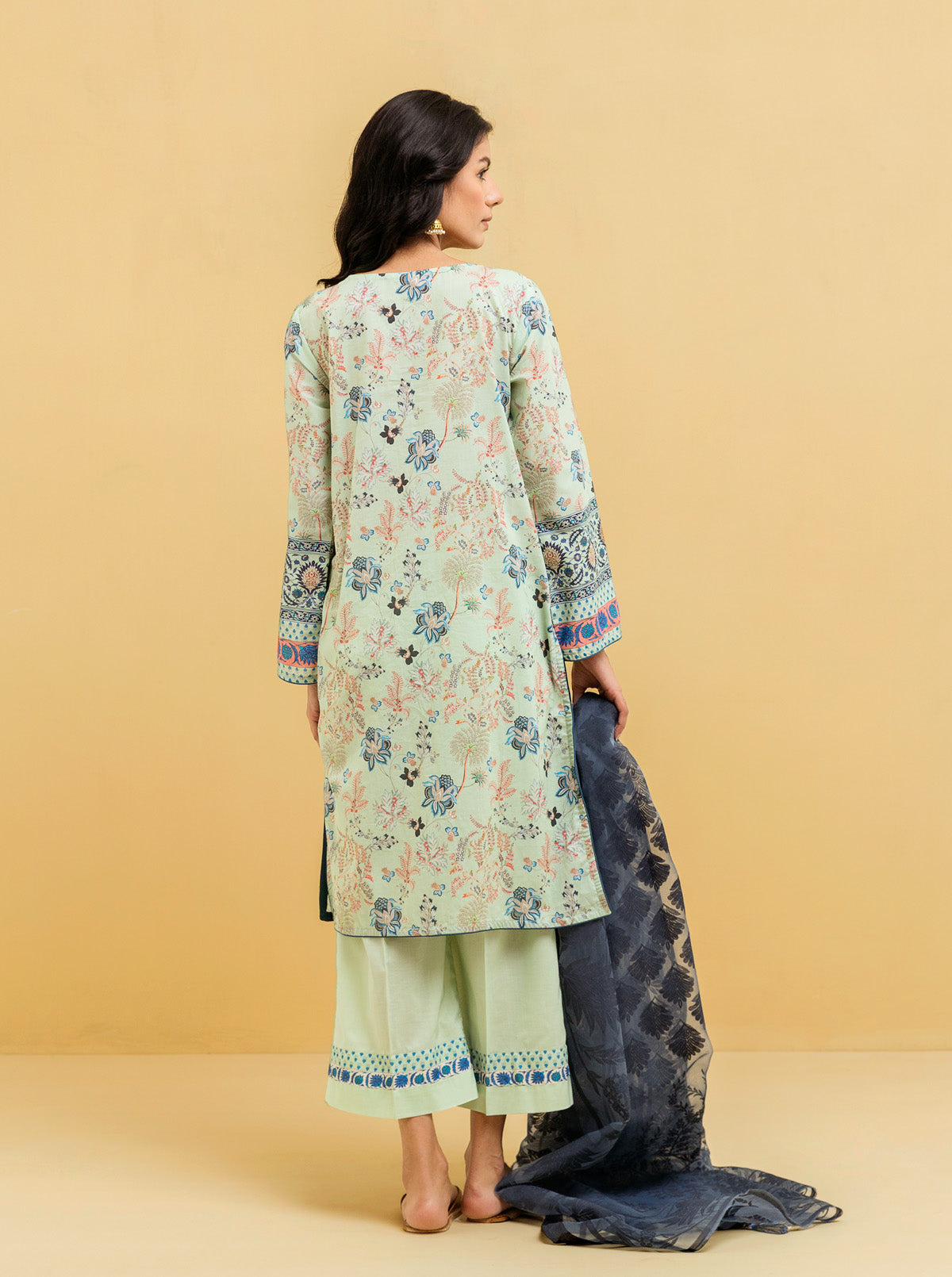3 Piece - Embroidered Lawn Suit - Chintz Charm