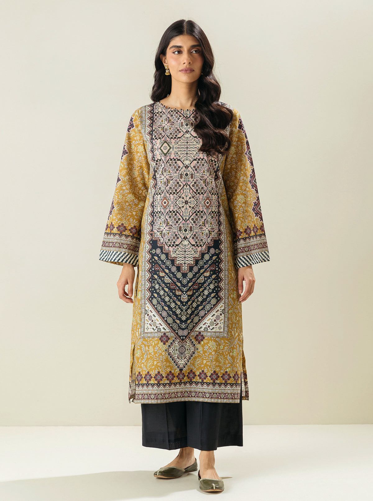 1 PIECE - PRINTED LAWN SHIRT - EMPIRE OF KARUN