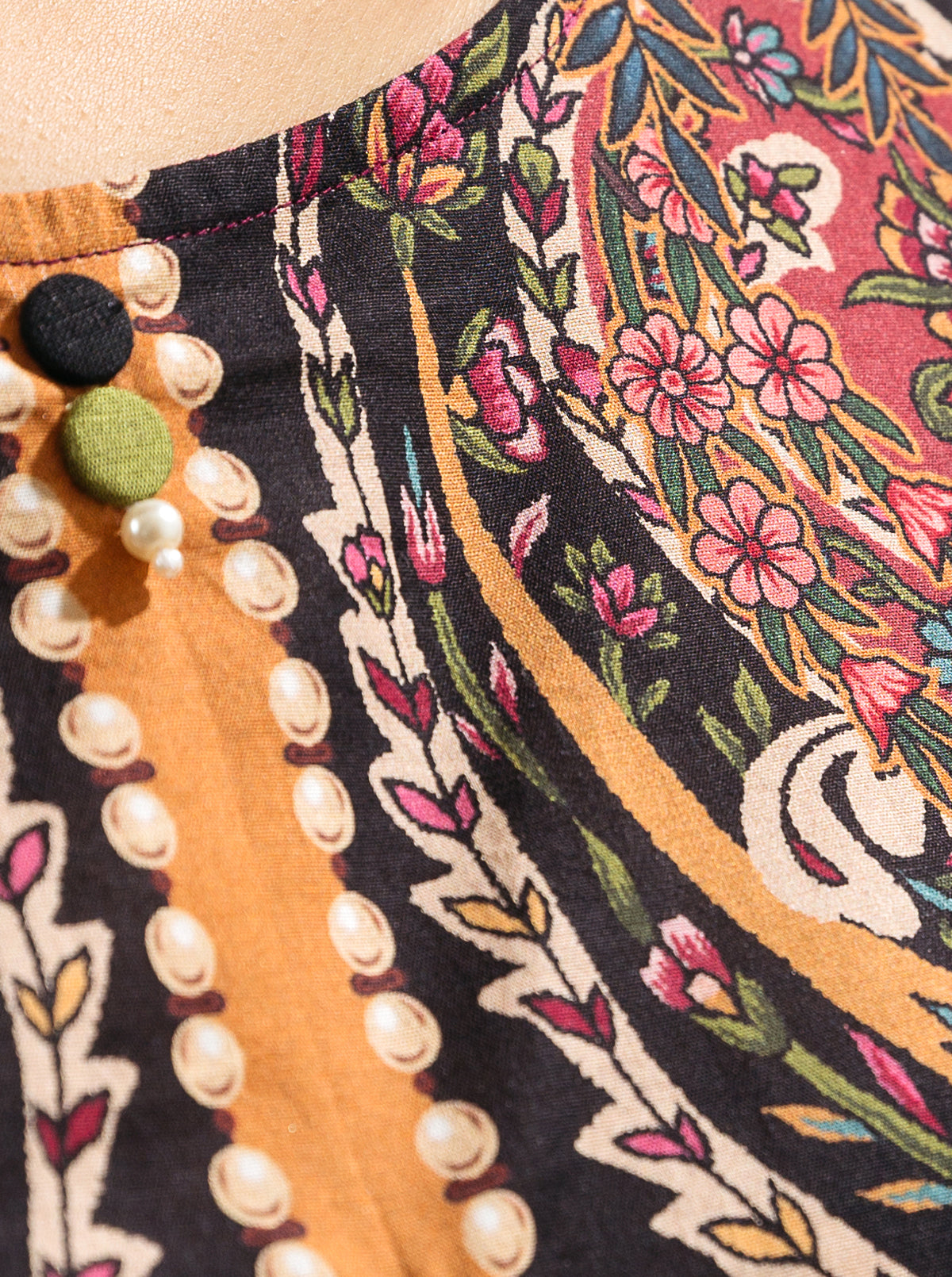 1 PIECE - PRINTED LAWN SHIRT - FLORA SYNC