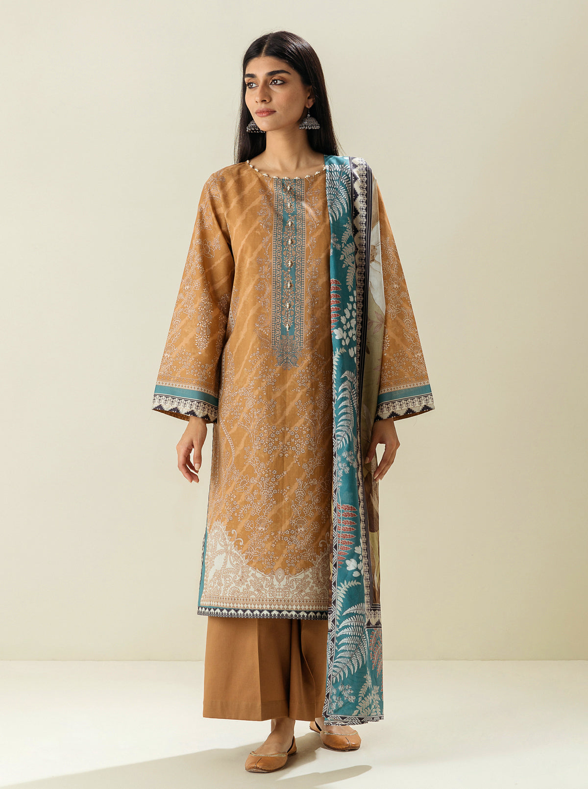 3 Piece - Printed Lawn Suit - New Age Beauty