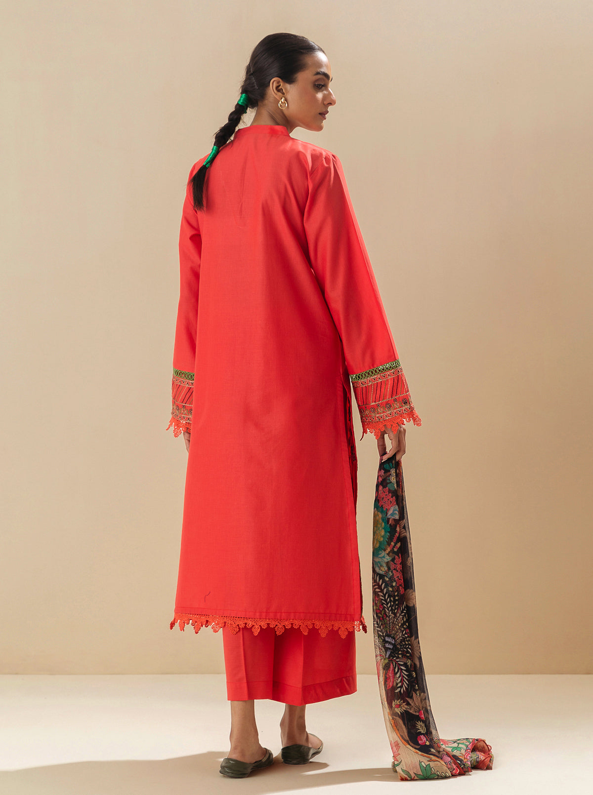 3 Piece - Embroidered Lawn Suit - Cherry Eden