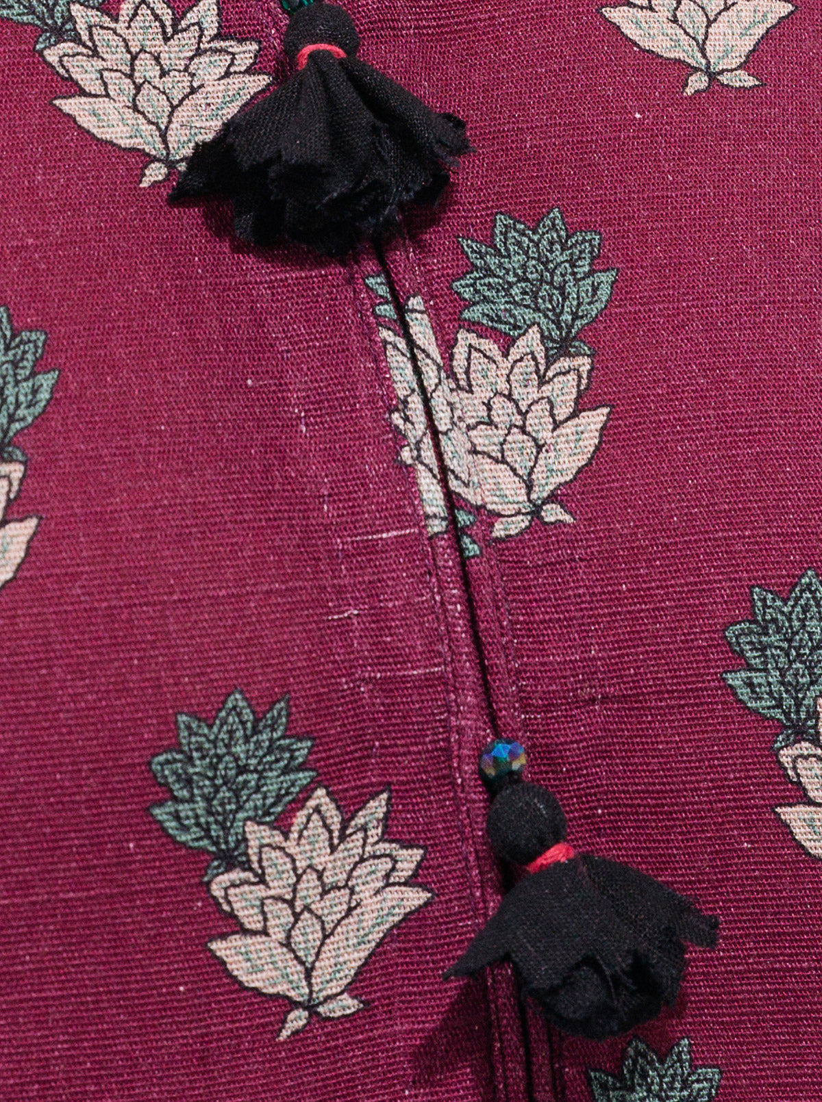 3 Piece - Printed Khaddar Suit - Fuchsia Flora