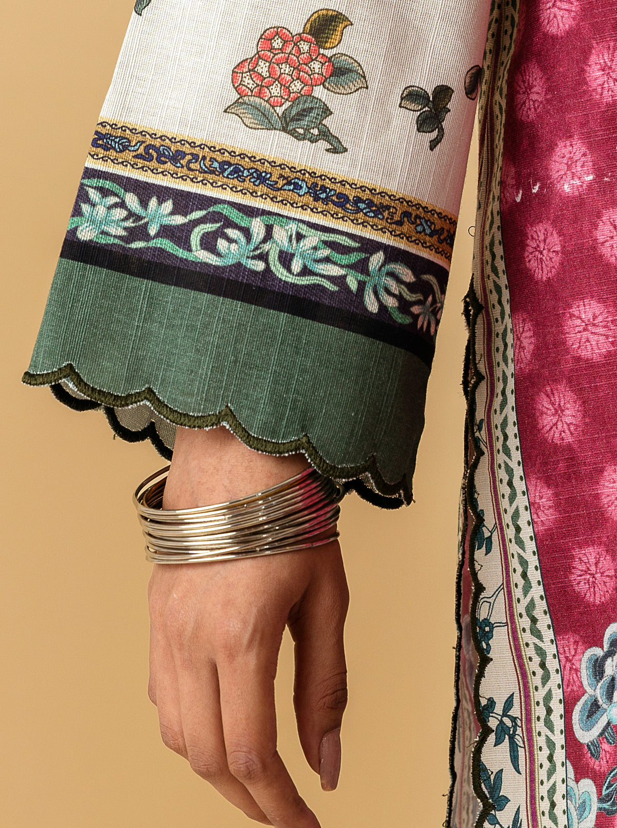 1 PIECE - PRINTED KHADDAR SHIRT - AIREEN