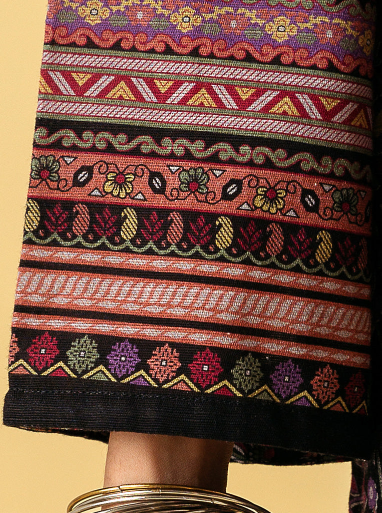 3 Piece - Printed Khaddar Suit - Moonlight