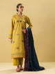 3 Piece - Embroidered With Shawl Khaddar Suit - Marigold Charm