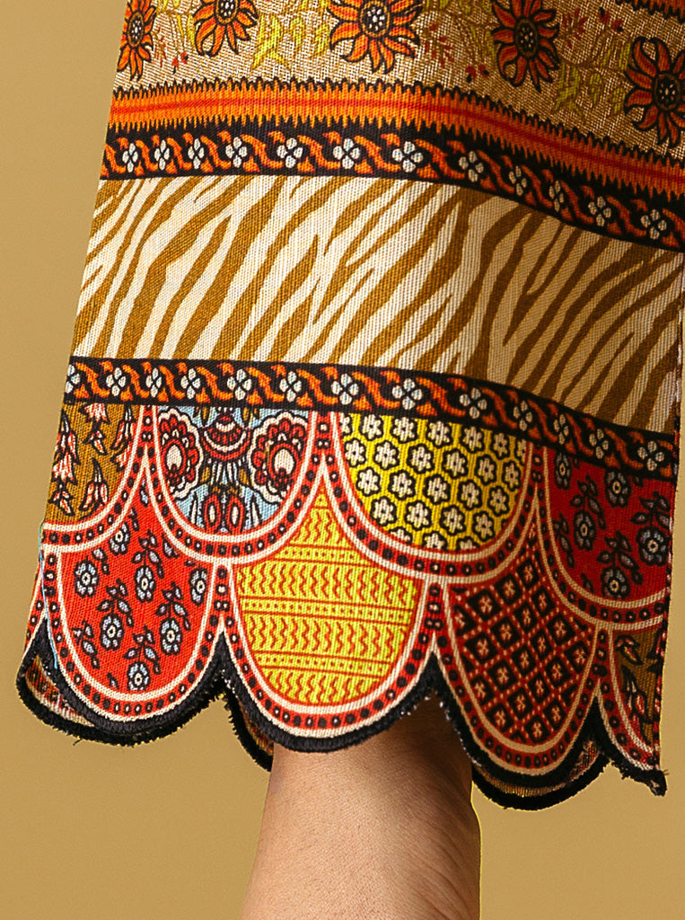 3 Piece - Printed Khaddar Suit - Limeade