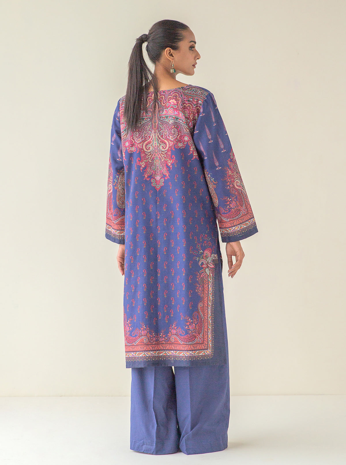 1 PIECE - PRINTED KHADDAR SHIRT - MIDNIGHT MYSTERY