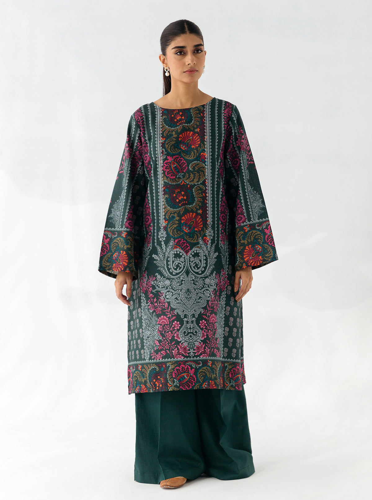 1 PIECE - PRINTED KHADDAR SHIRT - BAYOU BREEZE
