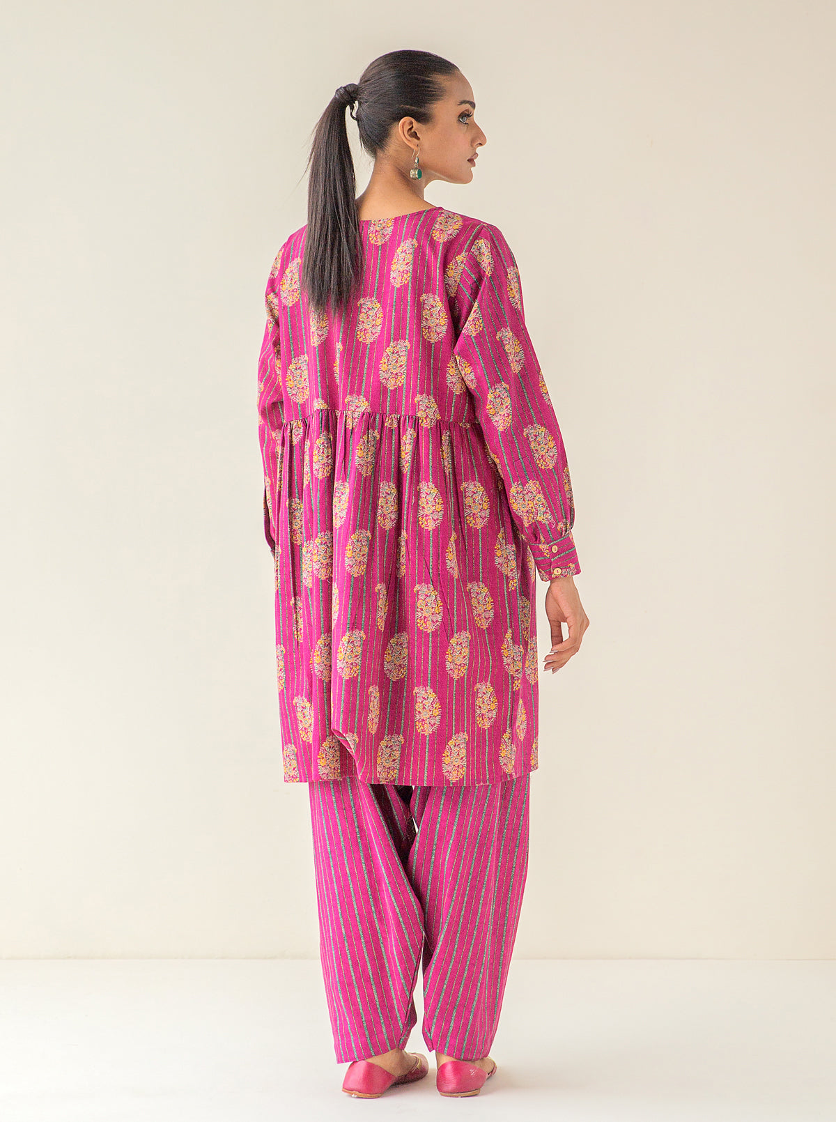 2 Piece - Printed Khaddar Suit - Carnival Store