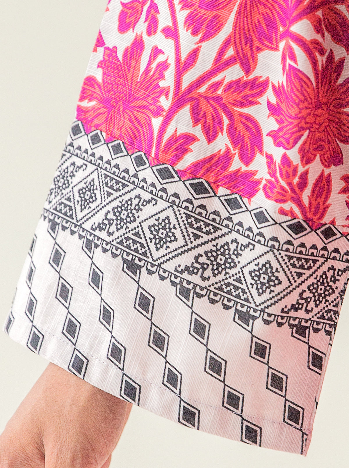 2 Piece - Printed Khaddar Suit - Mulberry Highlights
