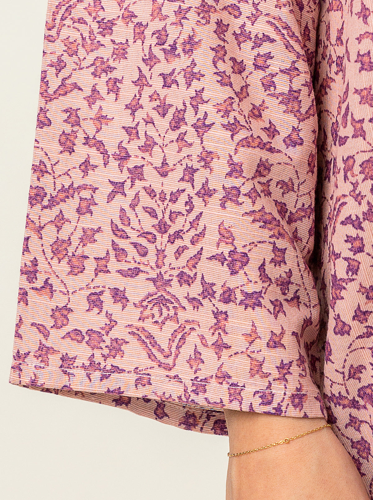 2 Piece - Embroidered Khaddar Suit - Dusky Blush