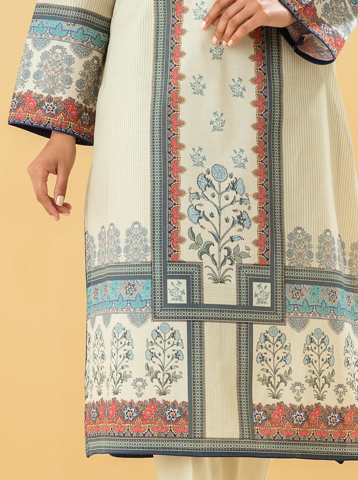 1 PIECE - PRINTED LAWN SHIRT - DIVINITY DREAMMB3S22U03-BEIGE-2000000196132-1PC