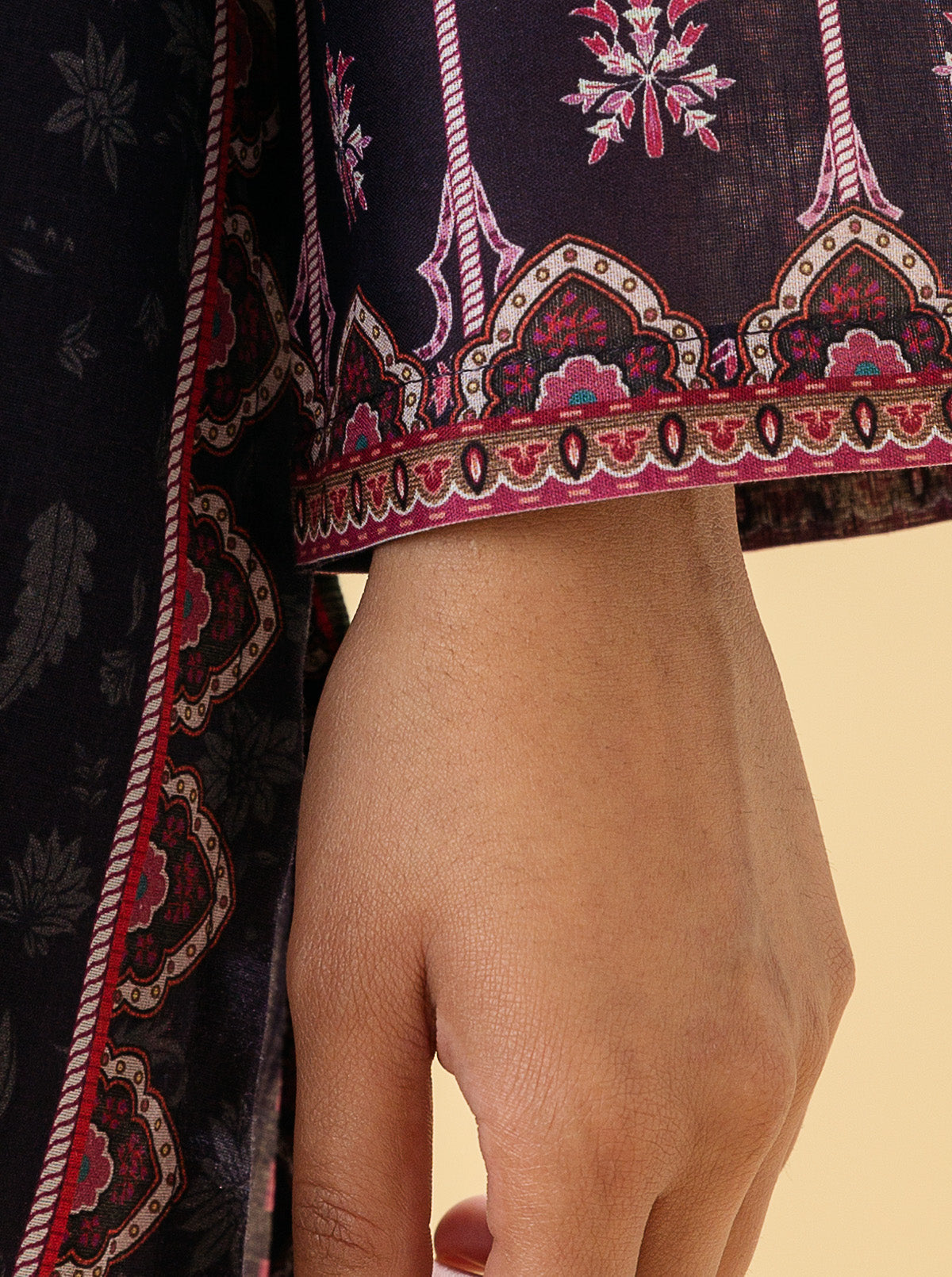 1 PIECE - PRINTED LAWN SHIRT - BOHO GEMSTONE