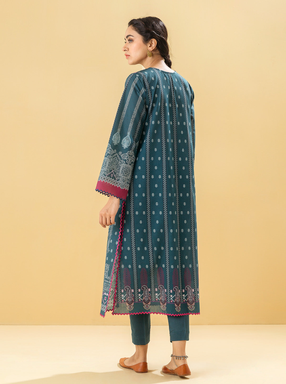 1 PIECE - PRINTED LAWN SHIRT - TREASURE CRAFTMB3S22U06-GREEN-2000000196135-1PC