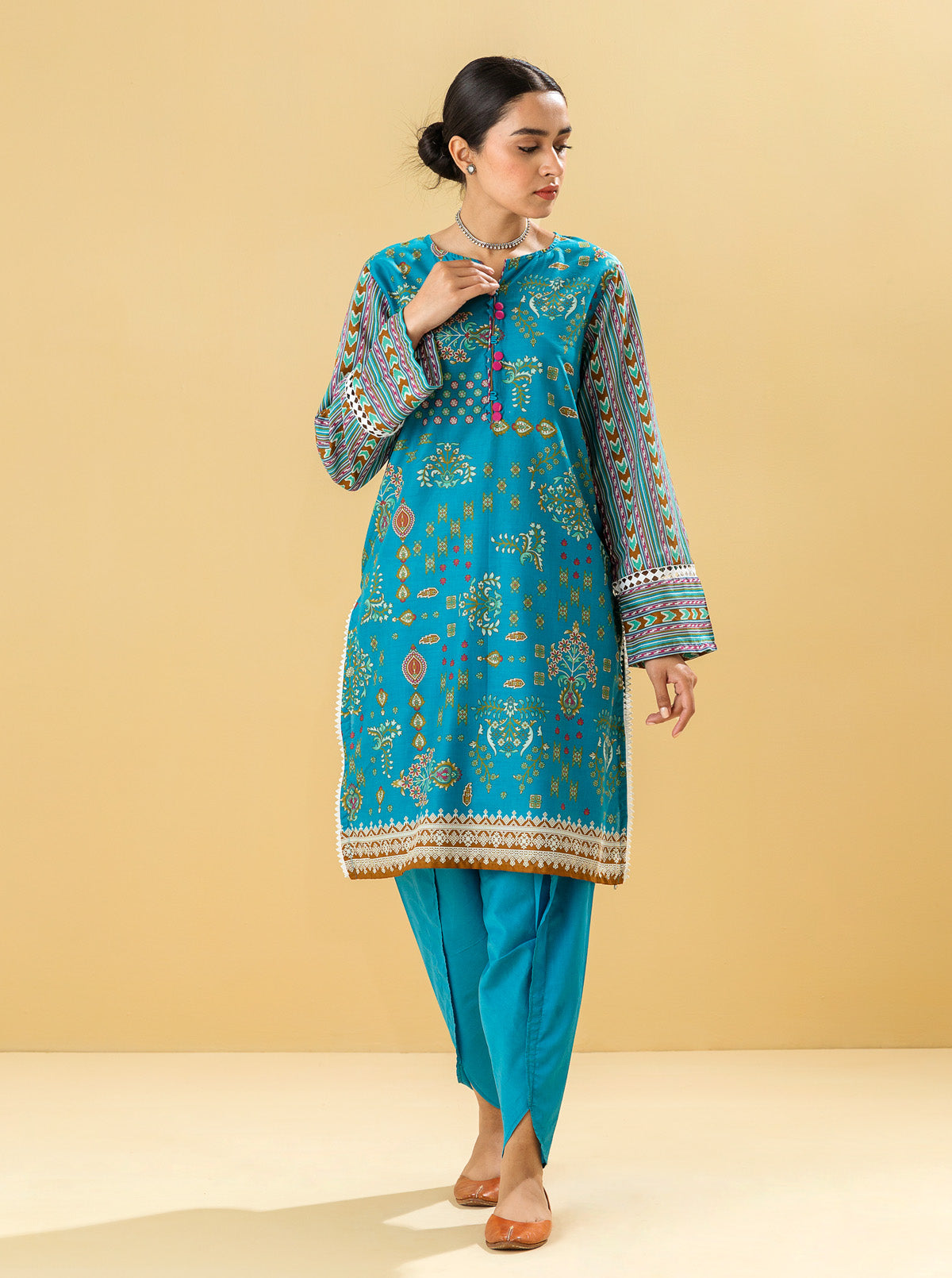 2 PIECE - PRINTED LAWN SUIT - BLUE MUSEMB3S22U11-BLUE-2000000196138-2PC