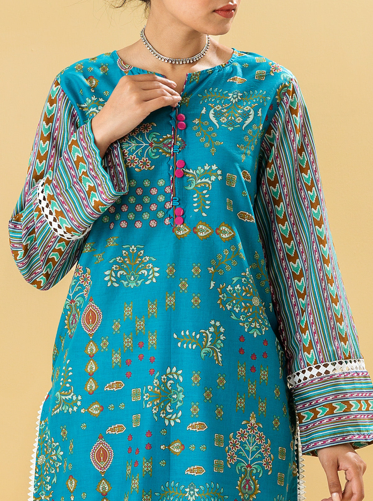 2 PIECE - PRINTED LAWN SUIT - BLUE MUSEMB3S22U11-BLUE-2000000196138-2PC