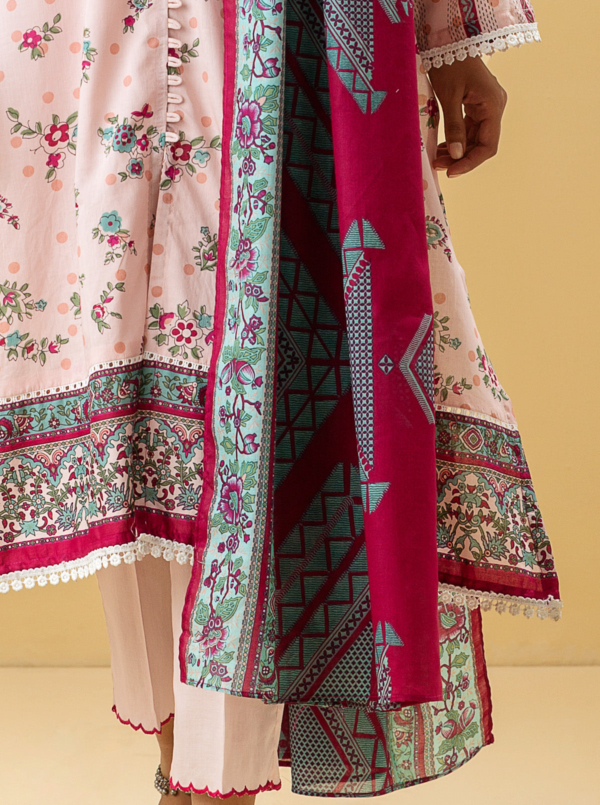 2 PIECE - PRINTED LAWN SUIT - PASTEL DEWMB3S22U22-PINK-2000000196676-2PC