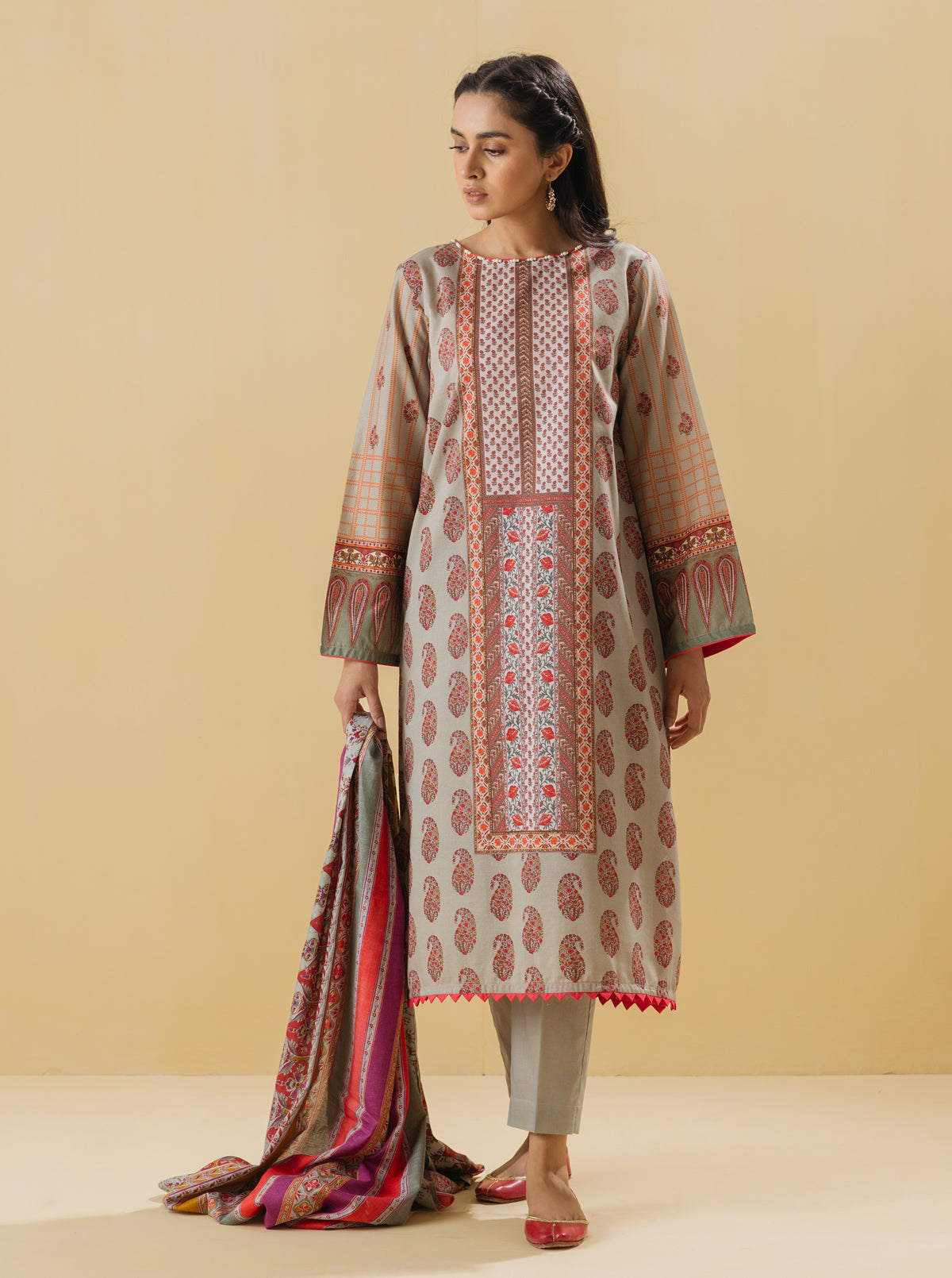 3 PIECE - PRINTED LAWN SUIT - ETHEREAL ESSENCEMB3S22U26-MULTI-2000000197823-3PC